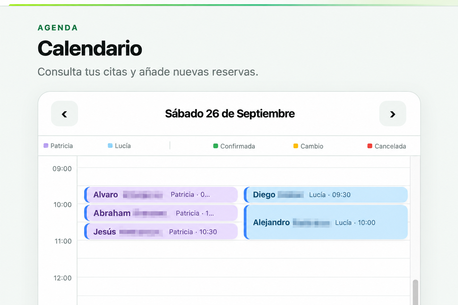Agenda diaria del panel privado de SeeYouThere